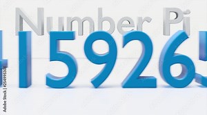 Kreiszahl Pi bewegt sich durch das Bild und wird immer schneller