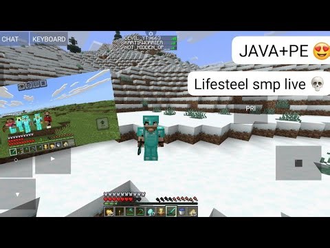 Java + PE Lifesteal SMP 💀 | 🔴 LIVE DAY 2 | Survival With Heart Steal 🔥
