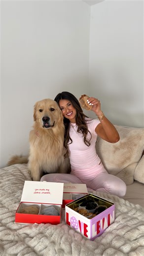 Zarah Kelleher on Instagram: "SELF CARE NIGHT WITH A MAN?!?! 🫣😭♥️ Made easy with Levain’s YUMMY V-Day collection 💘 Get $8 off when you spend $25+ on DoorDash through 2/14 from any Levain Bakery location (NYC, LA, Chi, Philly, Boston & DC) #ad @levainbakery"