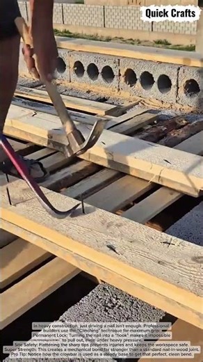 Genius Way to Lock Nails Forever! 🛠️🔒 #shorts #construction #shorts