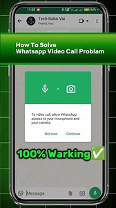 Whatsapp Video Call Problem | How To Solve Whatsapp Video Call Problem | Whatsapp #shorts #whatsapp