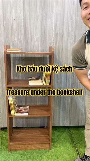 Treasure under the bookshelf #dogogiadung #furniture #wood