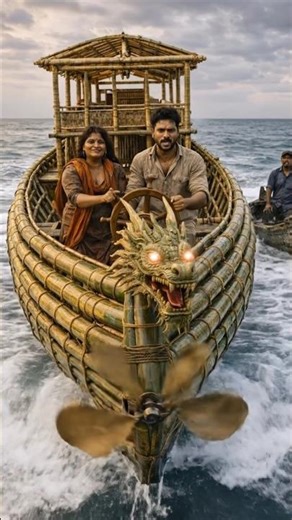 Impossible Build! Giant Dragon Boat 🐉🔥 | #woodcraft #ai #shorts #dragan #boat