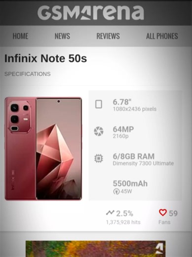 Infinix Note 50s 5G: Features and Performance