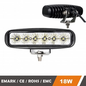 [Hot Item] 6" 18W Chinese Factory LED Forklift Headlight with Spot Flood Beam for Dumper Truck Dozers 12V LED Work Lights LED Work Light Stand