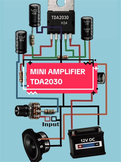 DIY Mini Amplifier with TDA2030 Circuit
