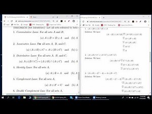 Discrete Mathematics - Disproofs, Algebraic Proofs, and Boolean Algebras, part 1