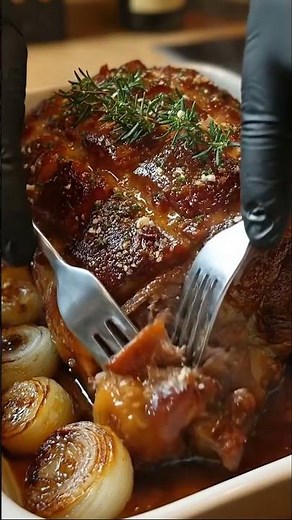 German Style Roasted Beef Shank #youtubeshorts bonnecuisine #beefroast #easyrecipe #beefcut #explore