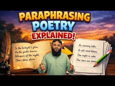Paraphrasing Poetry Made Easy | Step-by-Step Explanation with Examples