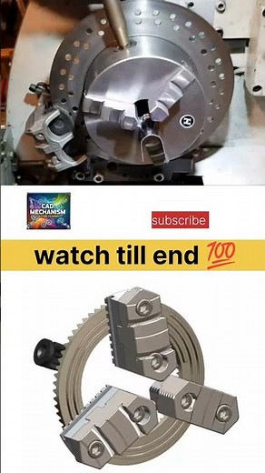 The Magic of Precision: How a 3-Jaw Lathe Chuck Works! ⚙️#mechanicalengineering #lathe #machining
