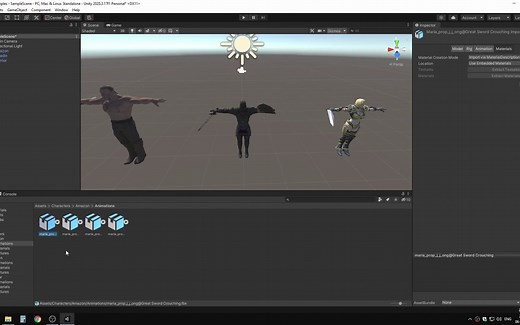 如何在 Unity 中通过动画控制器使用动画（使用 Mixamo 角色和动画）