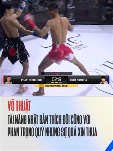 Tài năng trẻ Nhật Bản thích phô diễn kỹ năng đôi công với Phan Trọng Quý, ai ngờ sau đó sợ quá phải bỏ cuộc #sportsontiktok #OnSports #VTVcab #VTVprime #MMA