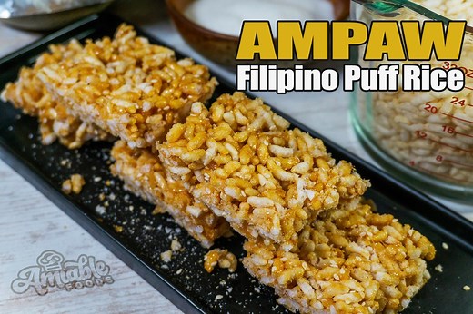 18K views · 79 reactions | Ampaw is puffed rice grains cooked in caramelized sugar,butter and corn syrup. A popular Filipino street food with different colors and shapes. Printable recipe: https://amiablefoods.com/ampaw-puffed-rice/ | aMIAble foods | Facebook