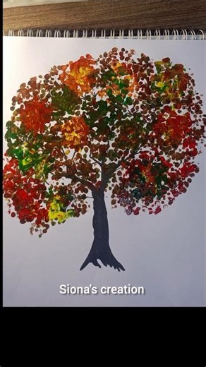 Tree drawing/beautiful flower drawing/how to draw a tree step by step