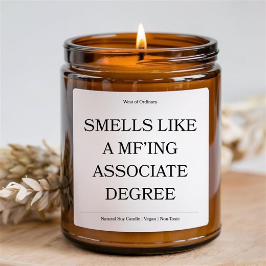 Associate Degree Graduation Gift, Funny Candle, Niece Graduation, Congrats Candle, Associates Degree Gift, Graduation Gift Basket, Grad Gift - Etsy