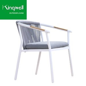 [Hot Item] Modern Outdoor Restaurant Stackable Aluminum Dining Table Set for Bistro