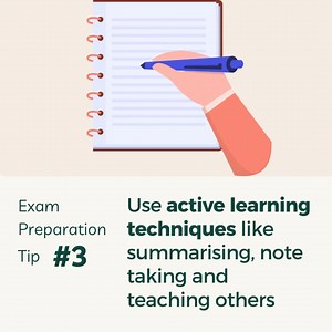 EXAM PREP TIP #3: Use active learning techniques like summarising,...