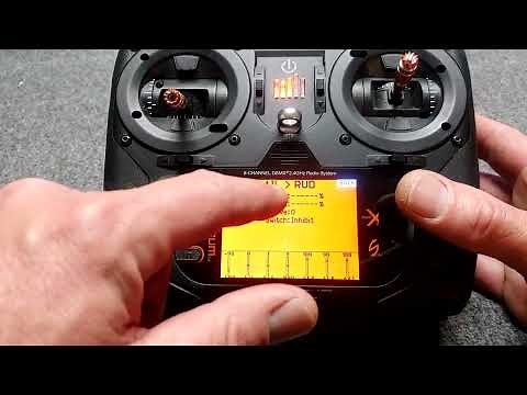 HOW TO CREATE A MIX IS SPEKTRUM TRANSMITTER RC AIRPLANE AILERON TO RUDDER ON A SWITCH