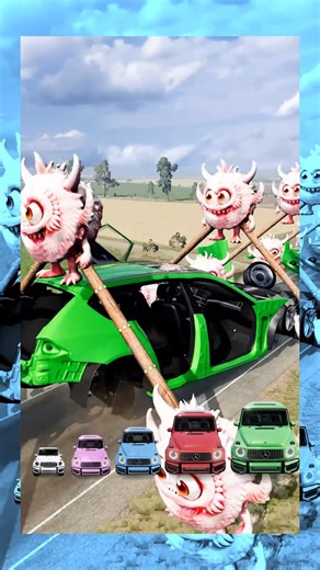 racing car, tank truck, big cars vs devil monster | Maner Man