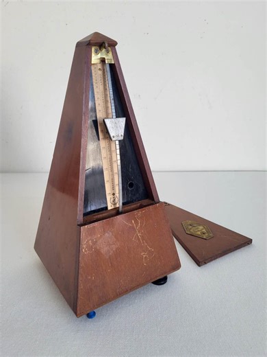 Antique French Maelzel Metronome, Paris, C.1900 – Working Mechanical Metronome With Key, Wooden Case - Etsy