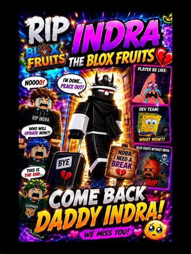 RIP INDRA OFFICIALLY LEFT BLOX FRUITS 😢 #bloxfruits #roblox #update #news