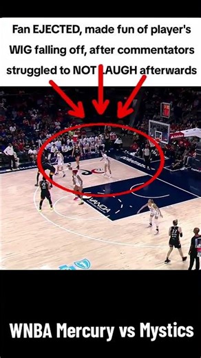 Fan EJECTED After Copper Wig Incident— Commentators CAN’T Stop Laughing! 😳😂#basketball #sports #nba