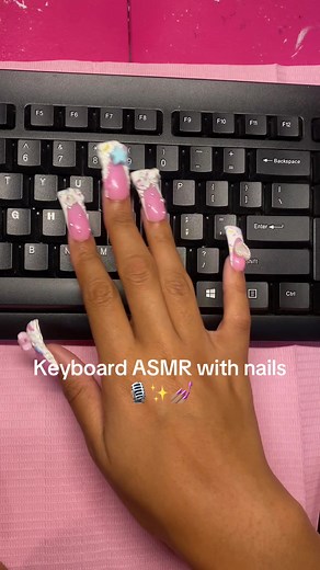 Tap tap tap!! I hope to get a cuter keyboard soon @Addy’s ASMR #addy_nailedit #addynailedit #nailasmr #addysasmr #keyboardasmr