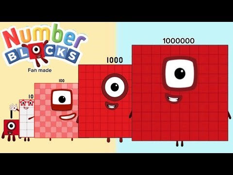 SMALL TO BIG NUMBERBLOCKS ADDITION | ADD SMALL AND GIANT NUMBERS | hello george