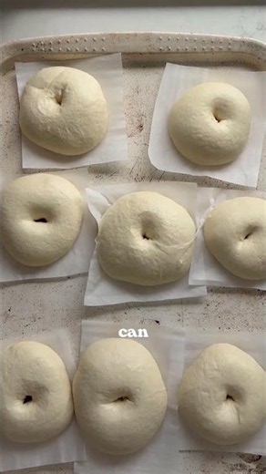 Overnight sourdough bagel recipe #levain #recipe #baking