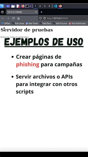 🔥 Servidor Web en 5 LÍNEAS de Python con Flask (Demo real + usos avanzados)