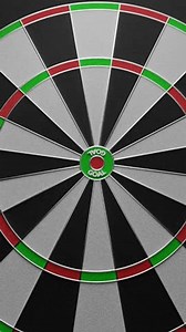 green dart hitting target. 3d animation