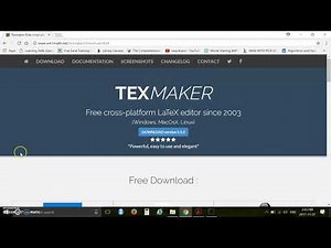 Install Texmaker for LaTeX in Windows 10 or macOS or Linux - Part 1