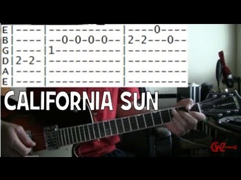The Ramones California Sun Guitar Tab Chords Lesson also The Rivieras
