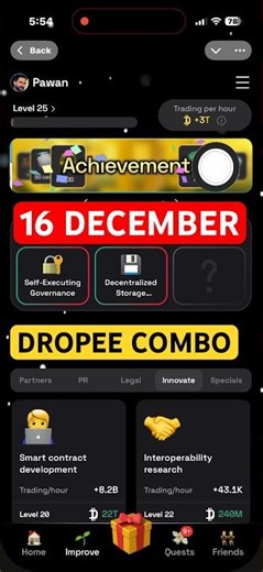 Dropee Daily Combo 16 December | Dropee Daily Combo Today | Today Dropee Combo Card |