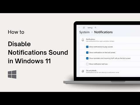 How to Disable Notifications Sound in Windows 11