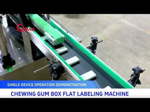 Chewing gum box flat labeling machine