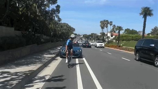 Shocking footage shows cyclists targeted by aggressive driver in Newport Beach