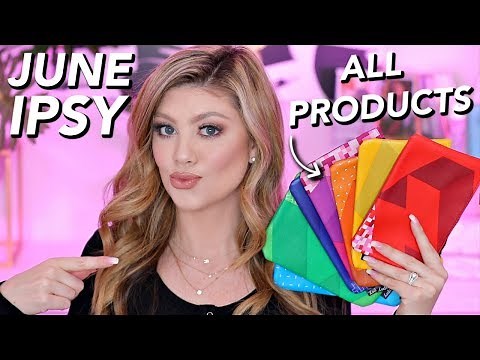 IPSY UNBOXING + TRY ON | ALL JUNE IPSY GLAMBAGS!
