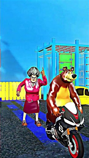 Miss T and The Bear Epic Motorcycle Wheelie #MissT #TheBear #Shorts