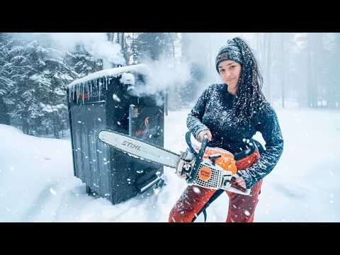 MORE Wood?! Surviving ARCTIC Temps with our Outdoor Wood Boiler