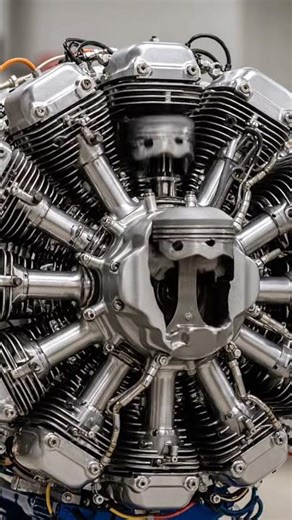 Radial aircraft engine working//radial engine #engineering #machine #automobile #engine