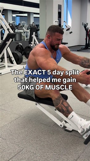 Cam Mackay | Mens Transformation Coach on Instagram: "5 days a week, 60 minutes per day, not asking a lot to transform your physique I did this at the start of my fitness journey, and went from 70kg to 90kg LEAN PUSH (Chest, Shoulders, Triceps) Seated db lateral raise Incline barbell press Seated dumbbell shoulder press Seated chest machine press Cable flyes Overhead rope extensions Dip machine PULL (Back, Rear Delts, Biceps) Chest supported row Lat focused pulldown Wide grip cable row Cable rea