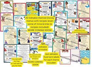 62 Editable Dinner and a Movie Night Menus, Mystery Movie Night Ideas for Family Movie Nights, 200  Recipes & Links, Food Tent Tags Included - Etsy