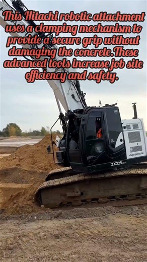 Giant Excavator Claw Lifts Massive Concrete Pipe Effortlessly