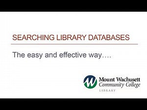 Searching Library Databases OUTDATED