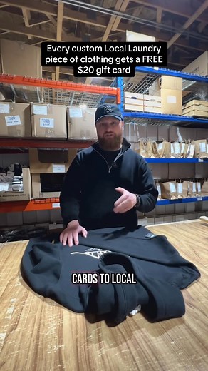 FREE $20 Local Laundry Gift Card for every piece of custom clothing ordered. Premium Canadian-made custom clothing for your business. 🇨🇦 Learn more below. | Local Laundry