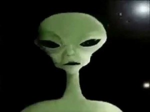 Green Alien Singing Stayin' Alive