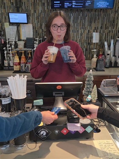 When the customers argue over who's paying......... #trailblazer #coffee #barista #shoplocal #coffeetok