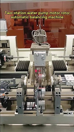 Working video of two-station water pump motor rotor automatic balancing machine - Zero Dynamic.