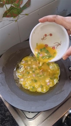 omelette in making #shorts #egg